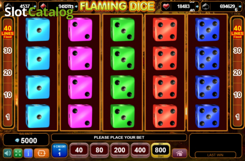 Скрин2. Flaming Dice слот