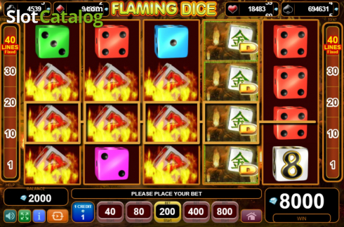 Скрин3. Flaming Dice слот