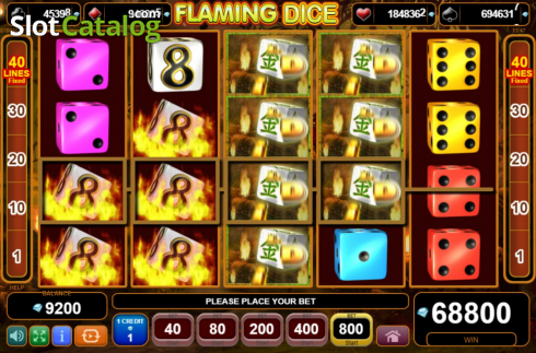 Скрин5. Flaming Dice слот
