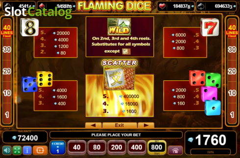 Скрин7. Flaming Dice слот
