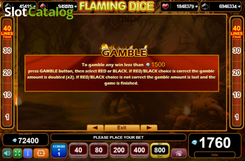 Скрин8. Flaming Dice слот