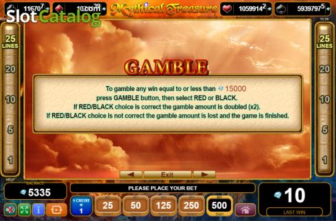 Скрин6. Mythical Treasure слот