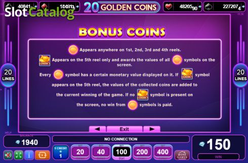 Скрин6. 20 Golden Coins слот