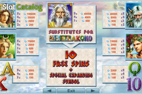 Скрин2. Olympus Glory (Amusnet) слот