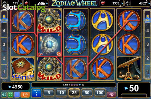 Скрин7. Zodiac Wheel (Amusnet) слот