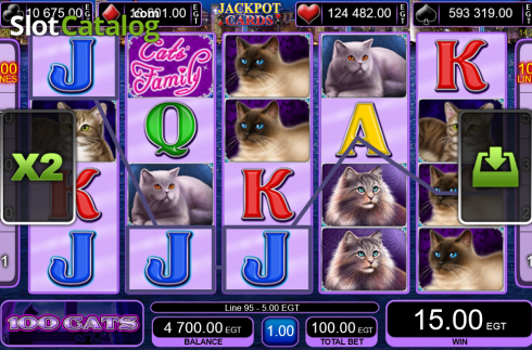 Скрин9. 100 Cats слот