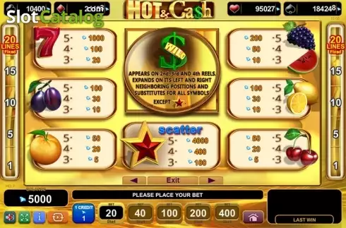 Скрин2. Hot & Cash слот