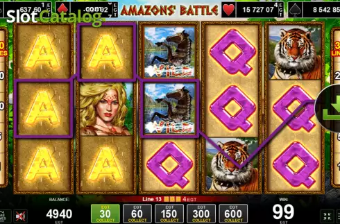 Скрин8. Amazons' Battle (Amusnet) слот