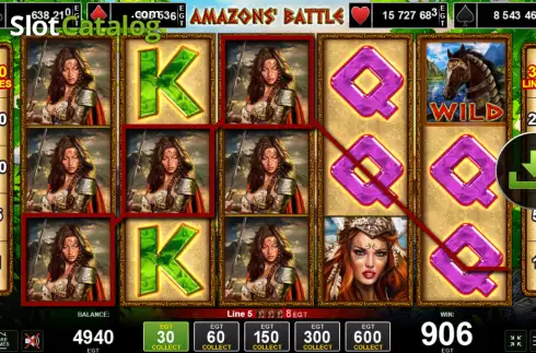 Скрин9. Amazons' Battle (Amusnet) слот