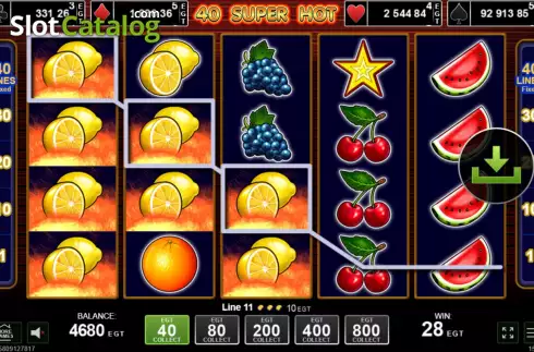 Скрин4. 40 Super Hot слот