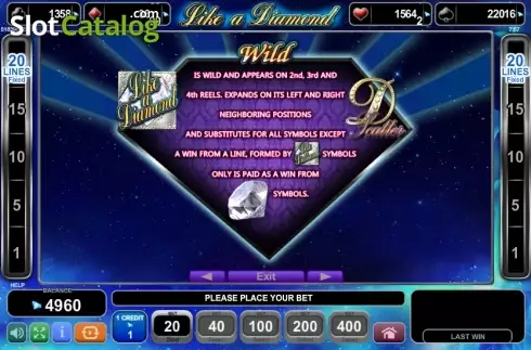 Скрин8. Like a Diamond слот