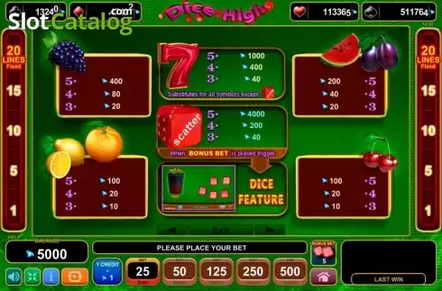 Скрин2. Dice High слот