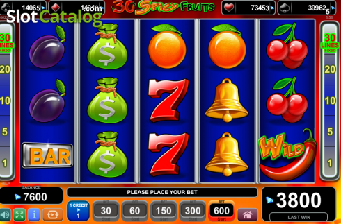 Скрин2. 30 Spciy Fruits слот