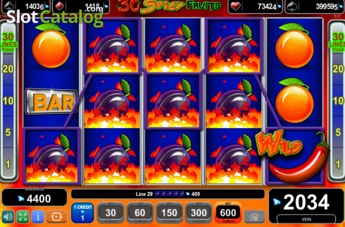 Скрин3. 30 Spciy Fruits слот
