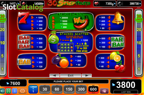 Скрин4. 30 Spciy Fruits слот