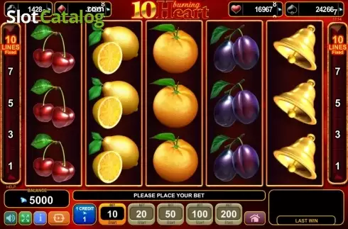 Скрин2. 10 Burning Heart (Amusnet) слот