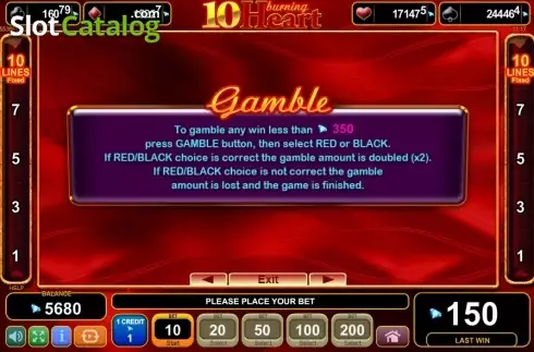 Скрин6. 10 Burning Heart (Amusnet) слот