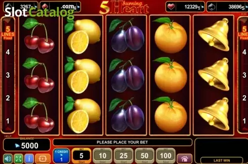 Скрин2. 5 Burning Heart (Amusnet) слот