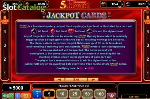 Скрин9. 5 Burning Heart (Amusnet) слот