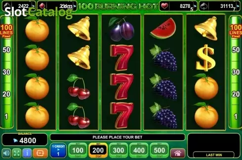 Скрин2. 100 Burning Hot слот