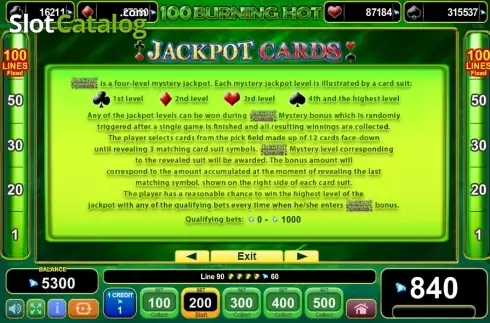 Скрин7. 100 Burning Hot слот