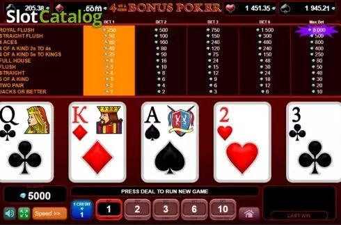 Скрин2. 4 of a kind Bonus Poker (Amusnet Interactive) слот