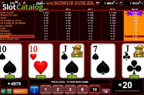 Скрин3. 4 of a kind Bonus Poker (Amusnet Interactive) слот