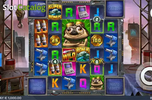 Скрин3. Pug Thugs of Nitropolis слот
