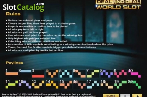 Скрин4. Deal or no Deal World слот