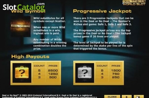 Скрин7. Deal or no Deal World слот