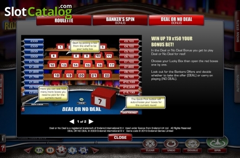 Скрин6. Deal Or No Deal Roulette слот