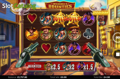 Скрин6. Wild Bills Bounties слот