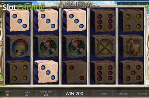 Скрин3. Ancient Troy Dice слот
