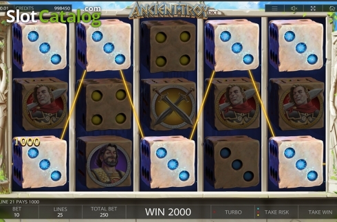 Скрин4. Ancient Troy Dice слот