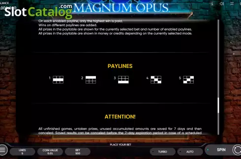 Скрин9. Magnum Opus слот