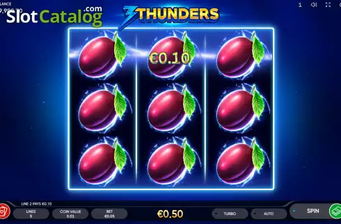 Скрин3. 3 Thunders слот