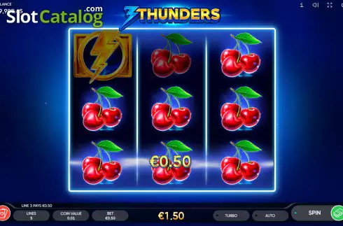 Скрин4. 3 Thunders слот