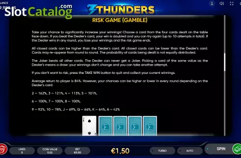 Скрин6. 3 Thunders слот