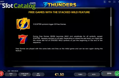 Скрин8. 3 Thunders слот