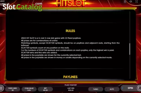 Скрин9. 2022 Hit Slot слот