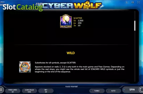 Скрин9. Cyber Wolf слот