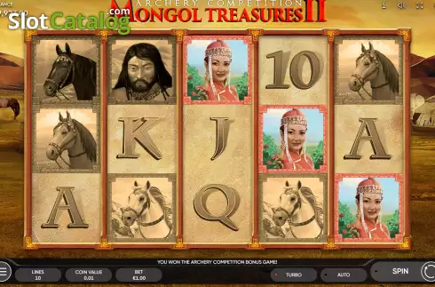 Скрин8. Mongol Treasures II: Archery Competition слот
