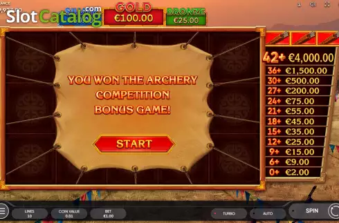 Скрин9. Mongol Treasures II: Archery Competition слот
