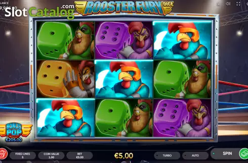 Скрин3. Rooster Fury Dice слот