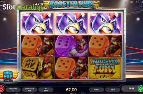 Скрин4. Rooster Fury Dice слот