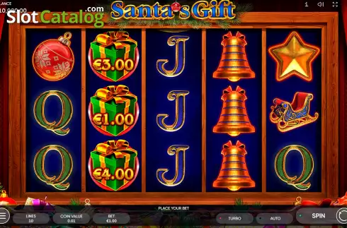 Скрин2. Santa’s Gift (Endorphina) слот
