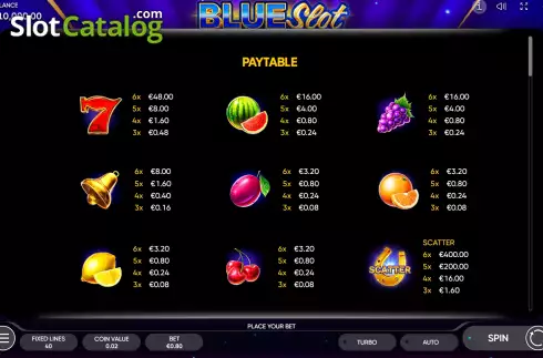 Скрин8. Blue Slot слот