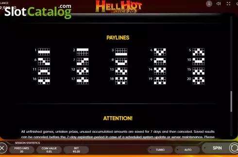 Скрин9. Hell Hot 20 Dice слот