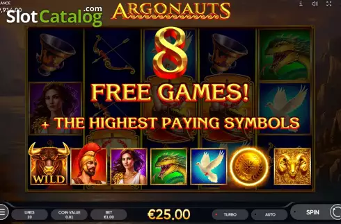 Скрин8. Argonauts (Endorphina) слот