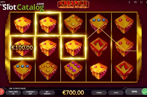 Скрин3. Chance Machine 20 Dice слот